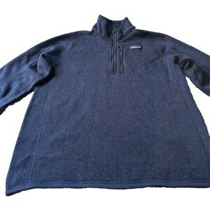 Patagonia Fleece Better Sweater Men's  Size Small Quarter Zip Pullover Blue Navy